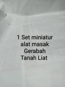 1 Set Alat Masak Pasaran Anak Gerabah Tanah Liat free packing kayu mainan Tradisional