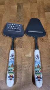 Dutch Cheese Slicer & Grater with Windmill Ceramic Handle [Direct Import from The Netherlands]