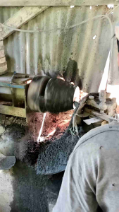 lumpang batu ukuran 16 cm