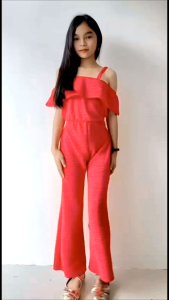 Charlie Jumpsuit for kids / 8-12 years old / fabric bark crepe