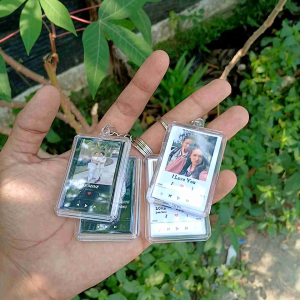 1 Hari Jadi - Gantungan Kunci iPod Spotify Ganci Akrilik Custom Foto Keychain Murah