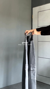 HIGHWAIST ROK CARGO JEANS LIMITED WARNA GREY/ABU ABU SKIRT KOREAN STYLE //ROK KARGO SPANT WANITA