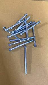 น็อตแคร้ง เบอร์10 (M6x55) ยาว 5.5 c.m. **มีตัวเลือก** เกลียวมิล เหล็กชุบซิงค์ขาว มอเตอร์ไซค์ อย่างดี