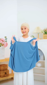 Hijab pashmina instan anak / Qaila Pashmina anak Tanpa label