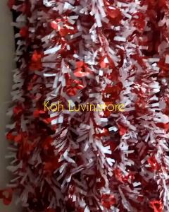 SLINGER TINSEL MERAH PUTIH PITA LOVE  DEKORASI 17 AGUSTUS KEMERDEKAAN INDONESIA/DIRGAHAYU RI