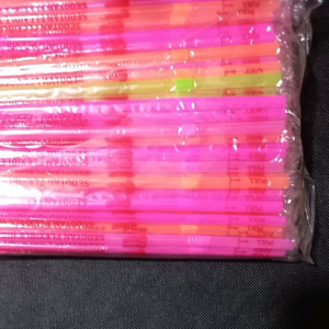 Sedotan Higienis 6mm Neon Isi 100pcs