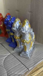 สิงห์คู่ สี่มุม เสริมมงคล ศาลเจ้า ศาลพระภูมิ เนื้อเรซิน