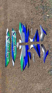 Striping Honda Supra X Lama Stiker Astrea Supra X Lis Body Supra Lis Biru Hijau