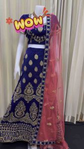 🏆ชุดเลเฮงกา (Lehenga) ผ้ากำมะหยี่นำเข้าจากอินเดียแท้ ๆ ที่ปักลวดลายวิจิตรด้วยดิ้นสีทองทั้งชุดตัดสำเร็จพร้อมใส่