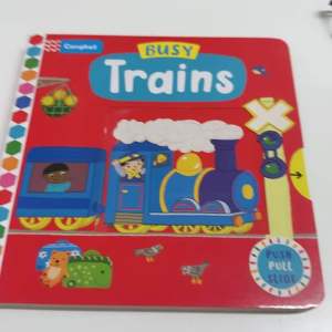 หนังสืออ่านภาษาอังกฤษสำหรับเด็ก หนังสืออ่านเสริมความรู้ Board book Campbell book Campbell Busy Trains