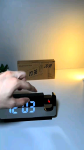 Ruyun Jam Alarm Digital Proyektor Temperature Humidity FM Radio - EN8827