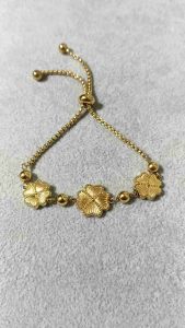 Gelang Serut Anti Karat Dan Luntur Titanium Premium Jewelry Wanita Ori 051 Mewah