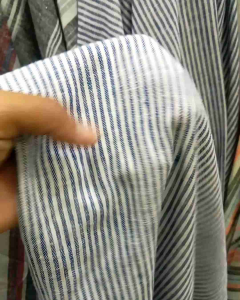 Kain Bahan Linen Salur Harga 05m