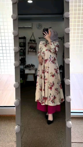 Alesha NEW SET LONG BUNGA FOREST PREMIUM SETELAN TUNIK WANITA TERLARIS ONESET BUSUI KEKINIAN