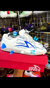 SEPATU FUTSAL / BOLA SPECS LIGHTSPEED WHITE BLUE TERBARU PREMIUM FRE KAOS KAKI DAN DEKER
