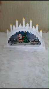 Kotak Musik Hiasan Lampu Rumah Santa Kado Natal Hadiah Hampers Christmas