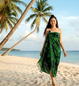 KAIN BALI CORAK PEMANDANGAN KAIN PANTAI  RAYON KW 2