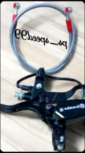 handle master rem set kiri kanan tabung oval plus selang rem depan 95cm model RCB UNIVERSAL