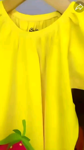 Dress Anak Smilee Fruit Warna Biru Size 1-5Tahun