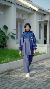 Jas Hujan Anak Setelan Jaket Celana Polos by Unixo