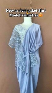 Paket 5in1 Baju Kebaya Kondangan Outer Asimetris Rok Satin Kebaya Elegant Kebaya Modern Kebaya Wisuda Baju Bridesmaid