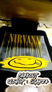 Baju Kaos Band Nirvana Tulisan Kaoa musik kaos combed 30s | Tshirt Ligar24