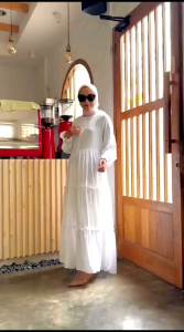 Almira Babydoll Ruffle Dress/ Dress Putih Umpak Shakila Premium