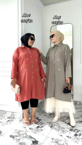 Tunik Wanita Terbaru BigSize Manik Palvin Tunik Kondangan Mewah Elegant Jumbo