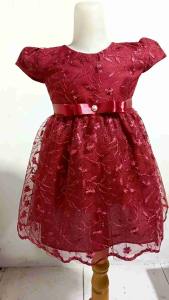 dres anak-gaun anak/bayi baju pesta baju ulang tahun dll. full brokat mutiara