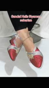 Sandal Hells Pesta Hak 5 cm DMN-04 Size 37-42 Bisa COD sandal Lebaran Sandal kondangan pengantin