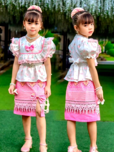 ชุดไทยประยุกต์เด็กหญิง ชุดไทยใส่ไปโรงเรียน งานลูกคุณหนู