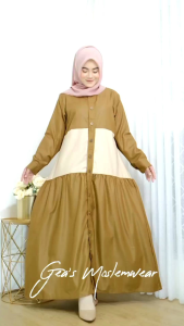 Gamis Toyobo Kombinasi Warna Premium Bigsize Jumbo Polos Busui