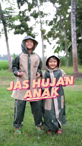 Erbas Raincoat Jas Hujan anak Laki laki Perempuan Model Setelan usia 6 - 12 Tahun Mantel Anak Jubah