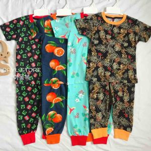 Pyjamas Kanak Kanak (Tag 2-12) (2-8 Tahun) / Pyjamas Kids Cotton for Boy Girl Clothing Set Baju Kanak Kanak Murah