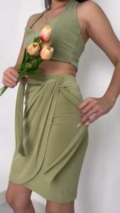 SHELLIE Rok Mini Wanita - Wrap Skirt - Beach Skirt - Rok Bungkus Wanita - Rok Pantai - Rok Mini Polos Premium