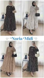 NURIA RIUNI YUJIN MIDI DRESS STRIPE BY MOELA
