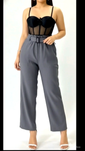 RGCL Buckle Up Pants with Detachable Belt | 25"- 36" waistline | Premium Woven stretch fabric
