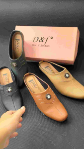 D&f 01 Sepatu Selop Bustong Wanita Hak 5cm Sepatu Mules Sepatu Formal Dan Kasual
