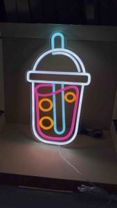 ป้ายไฟled ป้ายไฟร้าน ป้ายไฟวิ่ง ป้ายไฟตกแต่งผนัง ป้ายไฟนีออน ป้ายไฟชานมไข่มุก สีขาว