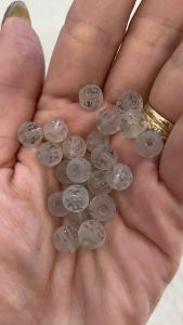 Viên đá TA trắng khắc chú đại bi bình an may mắn