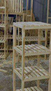 Kệ Tab Vuông Đầu Giường 4 Tầng Gỗ Thông Nhập Khẩu