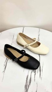 BREVINNI Neya Square Toe Low Block Heel Flats || Mary Jane Flats Square Toe Low Block Heel with Buckle Strap || Sepatu Mary Jane Casual Elegan Wanita ||