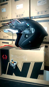HELM NHK N1 MAX SOLID BLACK DOF - SINGLE VISOR