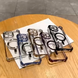 Case Magsafe For Samsung Galaxy A73 5G / A54 5G / A55 5G / A 51 / A53 5G / A33 5G / A32 4G SoftCase Transparan Lens protector Magsafe Wirelesa plating List Chrome Casing Cover lembut