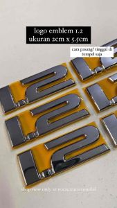 Logo Emblem Angka tipe 1.2 untuk avanza warna chrome