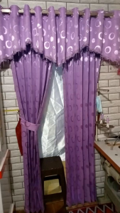 Gorden 1 Set Poni Ring Polkadot Hordeng Jendela Pintu Ruang Tamu Tirai Korden Poni pisah