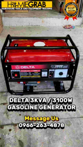 DELTA 3KVA/3100W Gasoline Generator Set - Pure Copper Winding AVR Installed DT3800