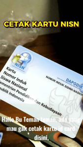 Cetak ID Card NISN Dapodik bahan tebal