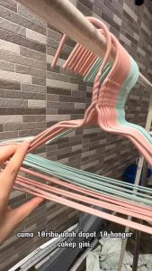 Hanger/ Gantungan Baju Kawat Warna Stainlees Steel Tebal Anti Karat COD