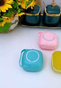 🇲🇾Soft Silicone Body Brush Pet dog cat Brush Baby Brush Dispenser Shower Gel Bath Massage Bath Massage Scrubber硅胶洗澡刷